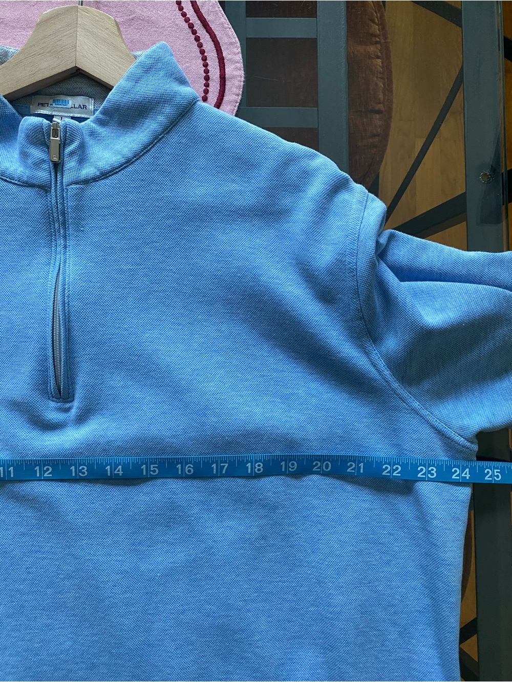 Peter Millar Blue Crown Comfort Stretch Interlock Quarter Zip Pullover Sweater L - Picture 15 of 16